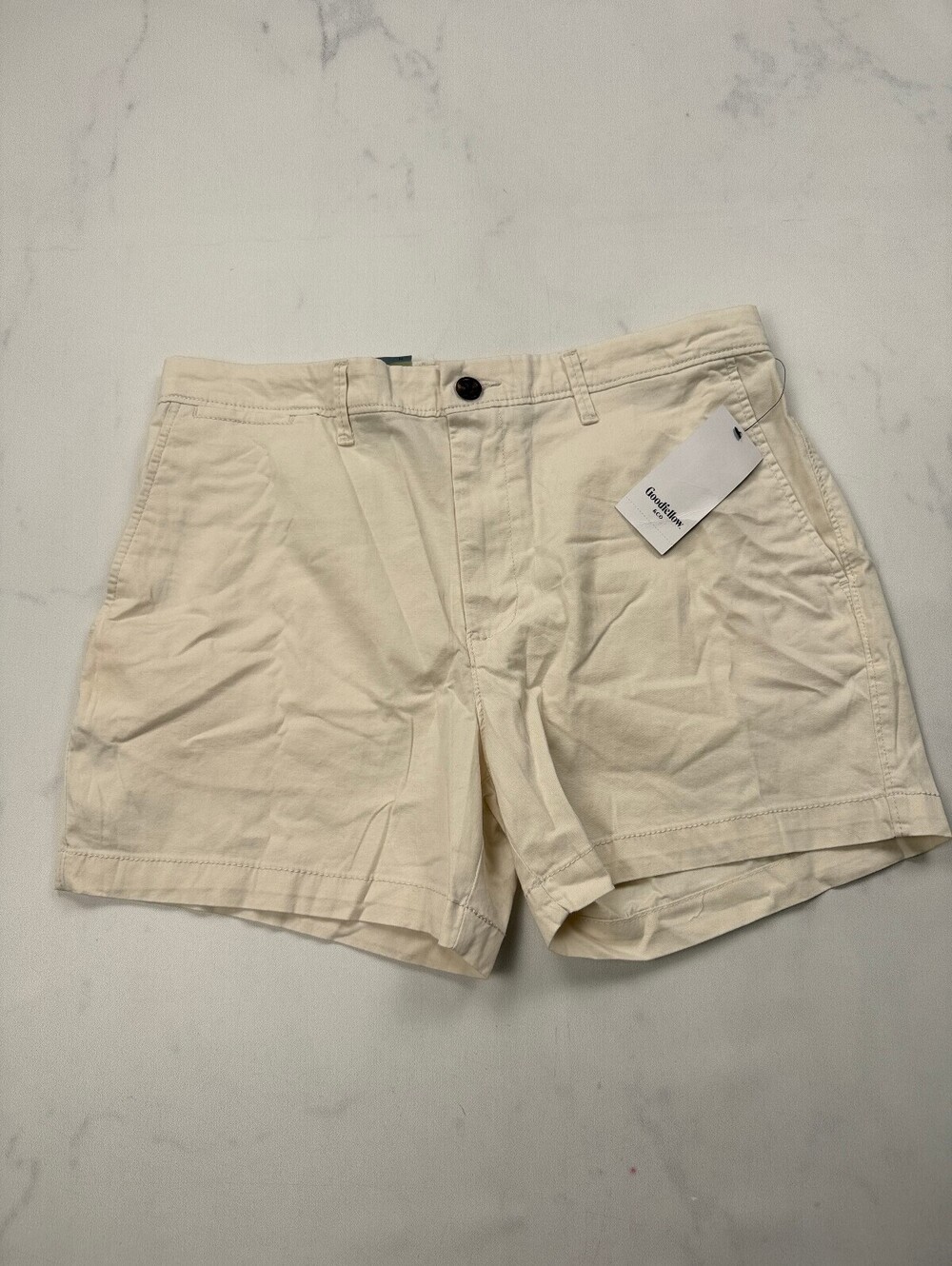 Goodfellow & Co Flat-Front Shorts Shorts Alabaster Contemporary - Mens 34